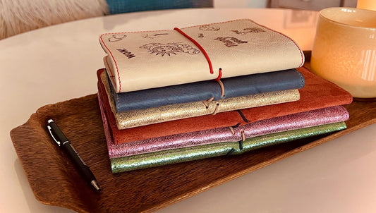 Nos Carnets en cuir personnalisables