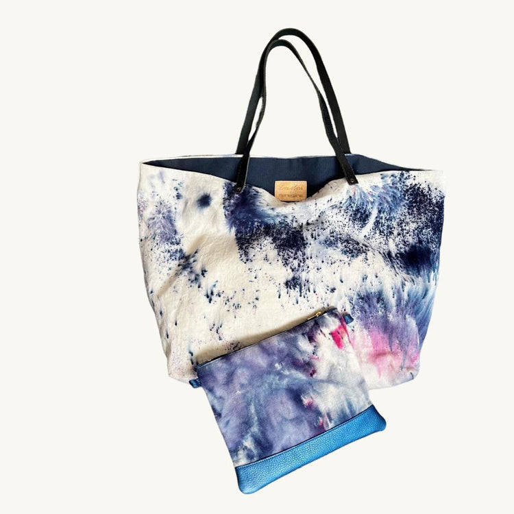 Ancienne collection Manegane pochettes et cabas collab lorcolors