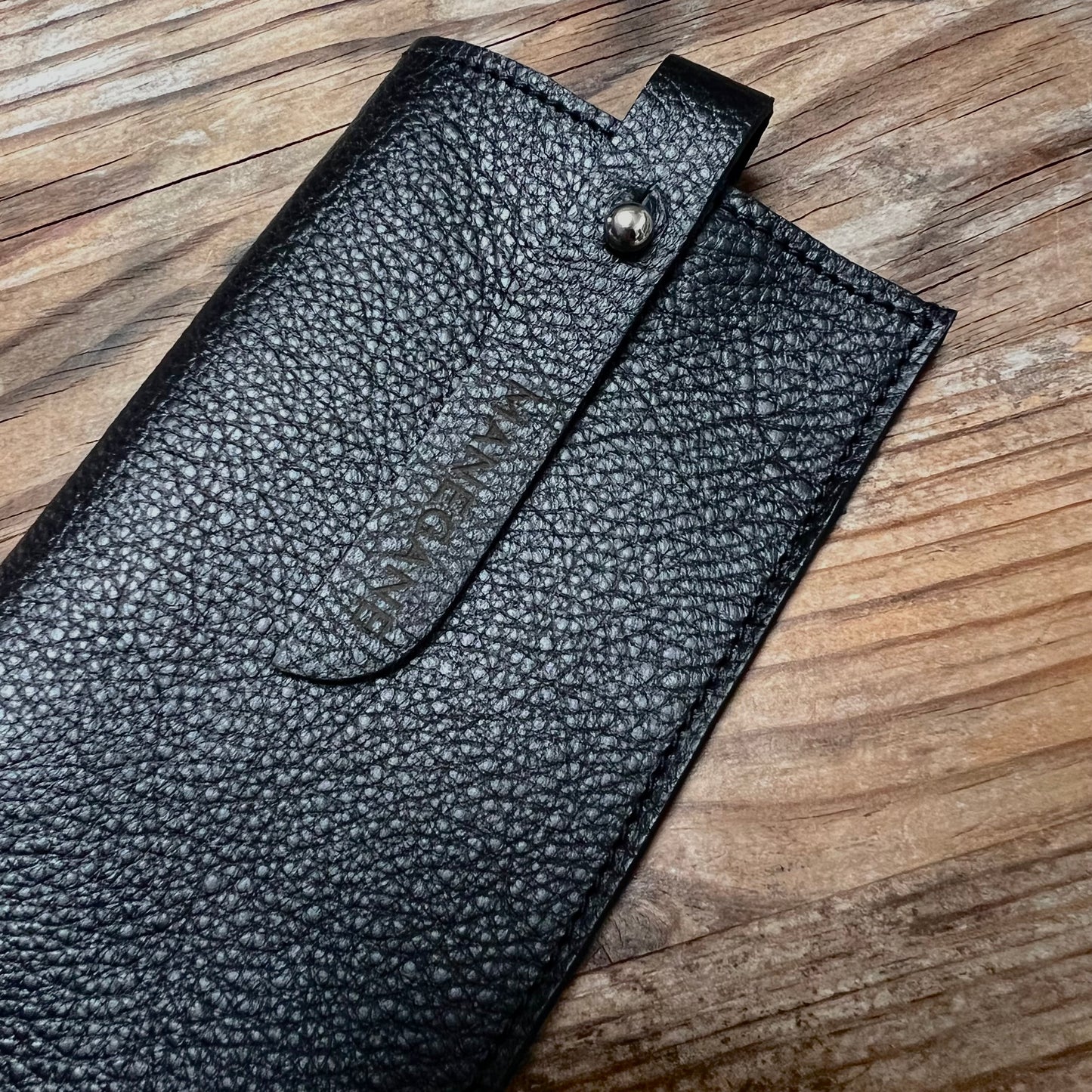 Etui à lunettes Homme Noir grainé