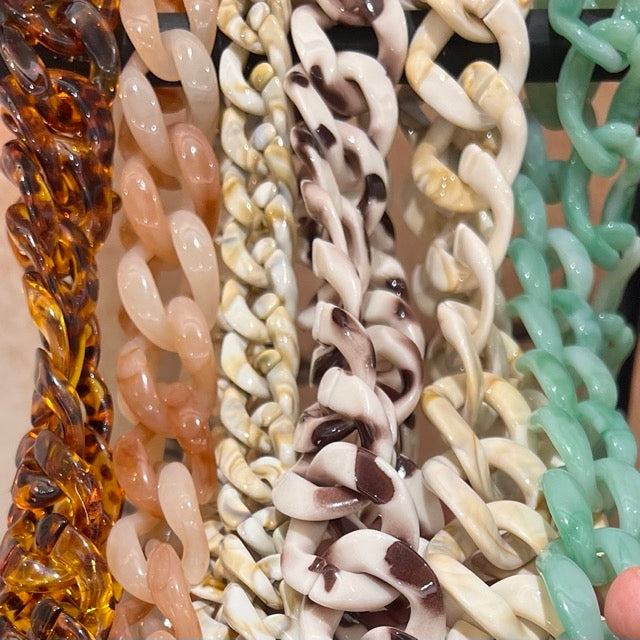 Chaînes maille résine rétro 50 à 100 cm