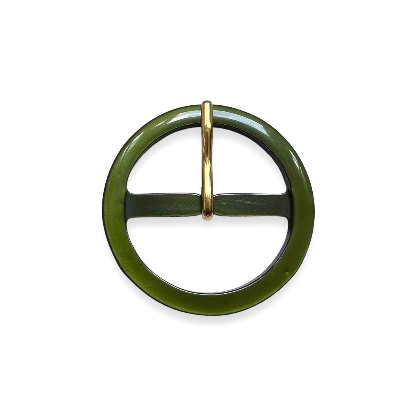 Ceinture cuir 20 mm avec sa Boucle Vintage Vert Kaki
