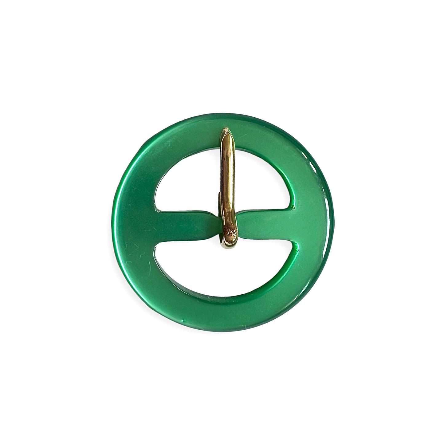 Ceinture cuir 20 mm avec sa Boucle Vintage Vert Néon
