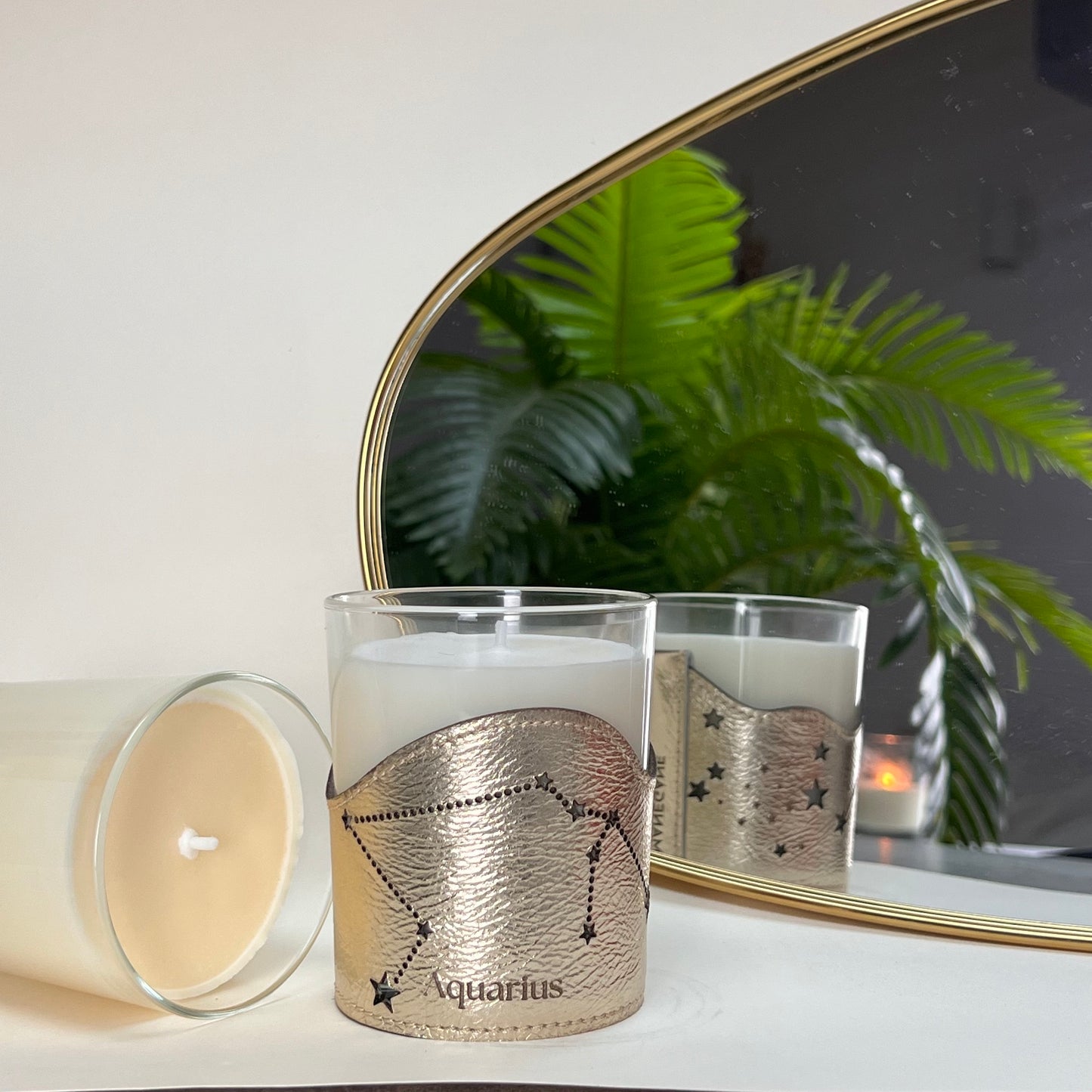 BOUGIE ASTRO VERSEAU DANS SON ÉTUI DE CUIR - Pré-commande