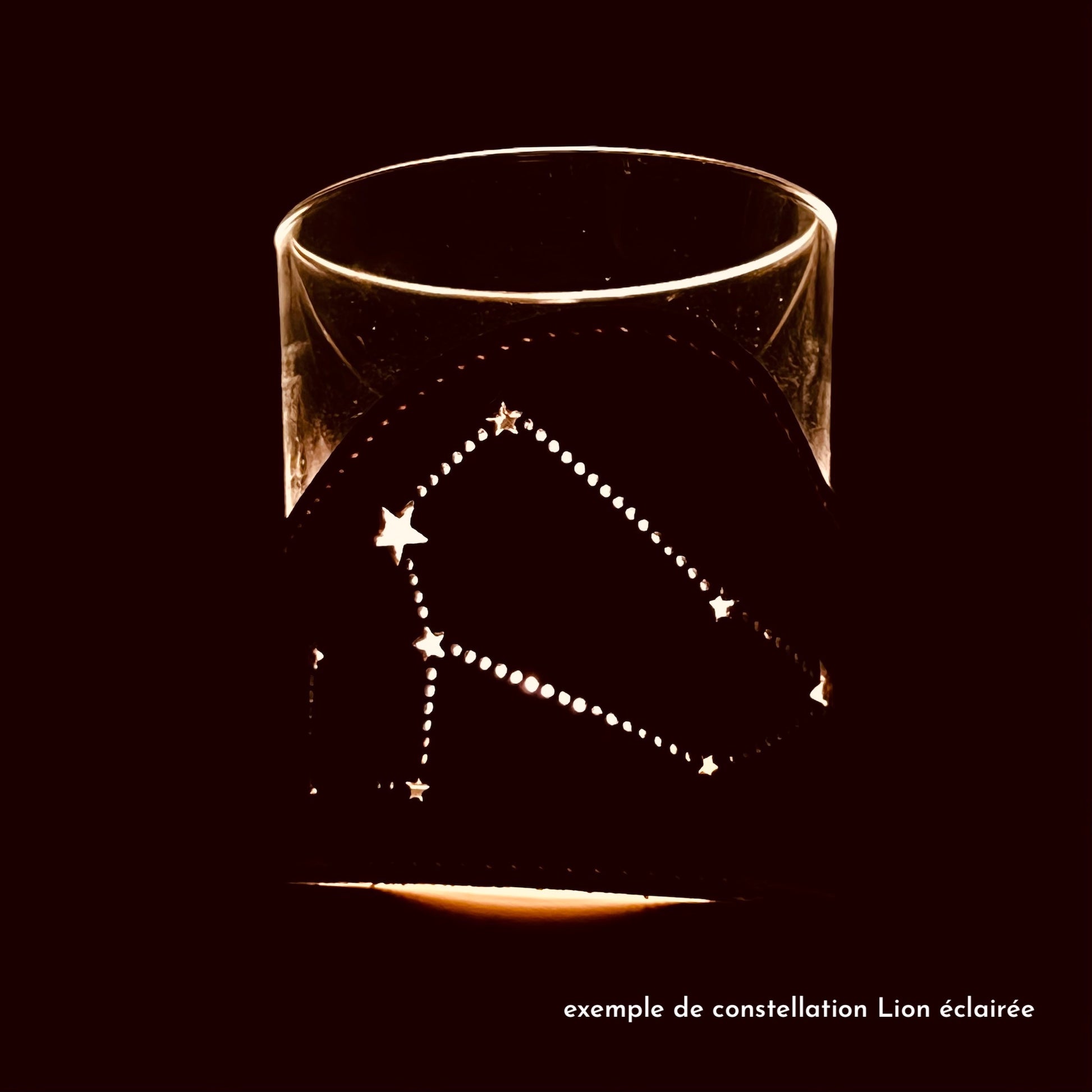 bougie photophore étoiles