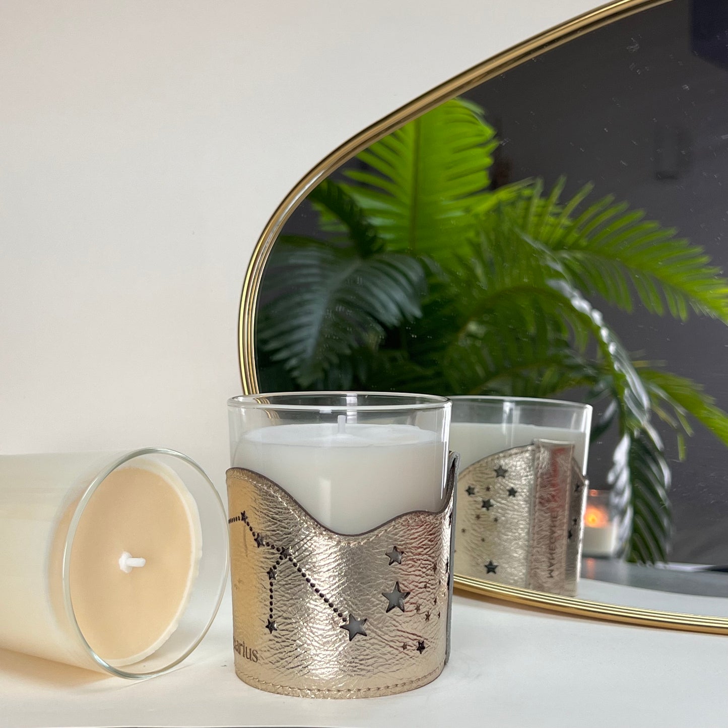 BOUGIE ASTRO VERSEAU DANS SON ÉTUI DE CUIR - Pré-commande
