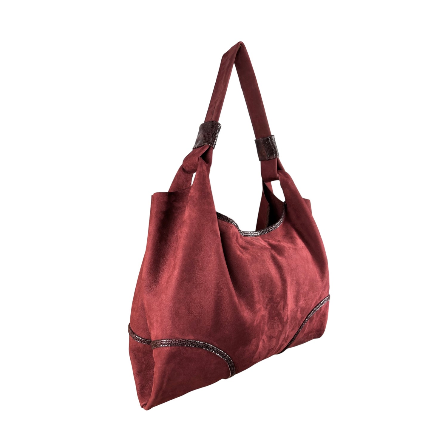 CABAS NAIMA cuir Cerise
