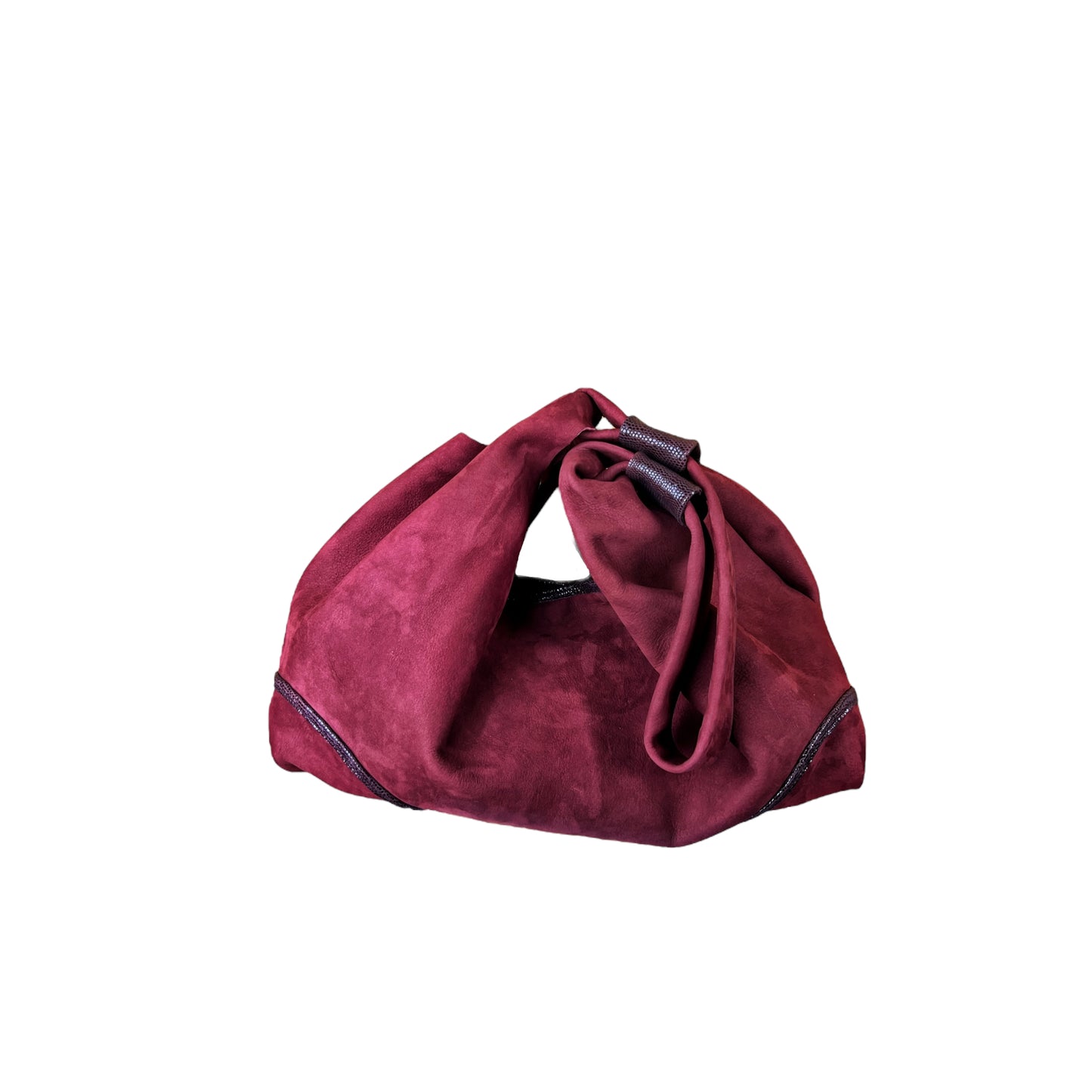 CABAS NAIMA cuir Cerise