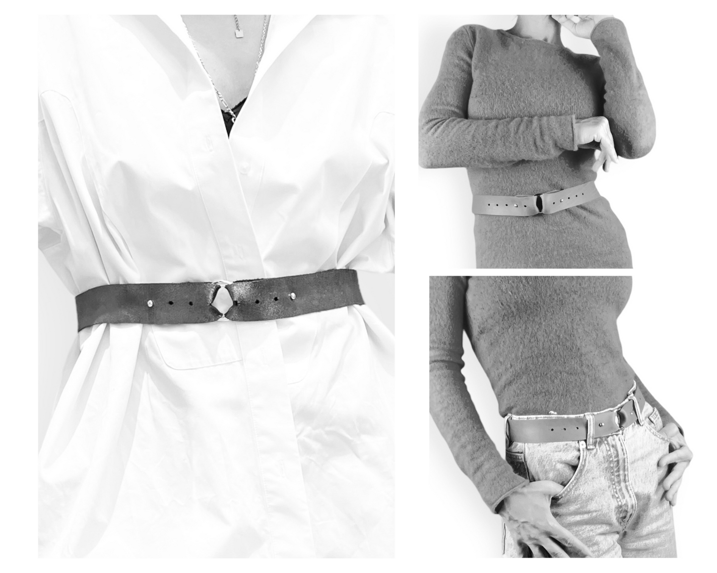 Ceinture Bijou de taille Noir Lisse