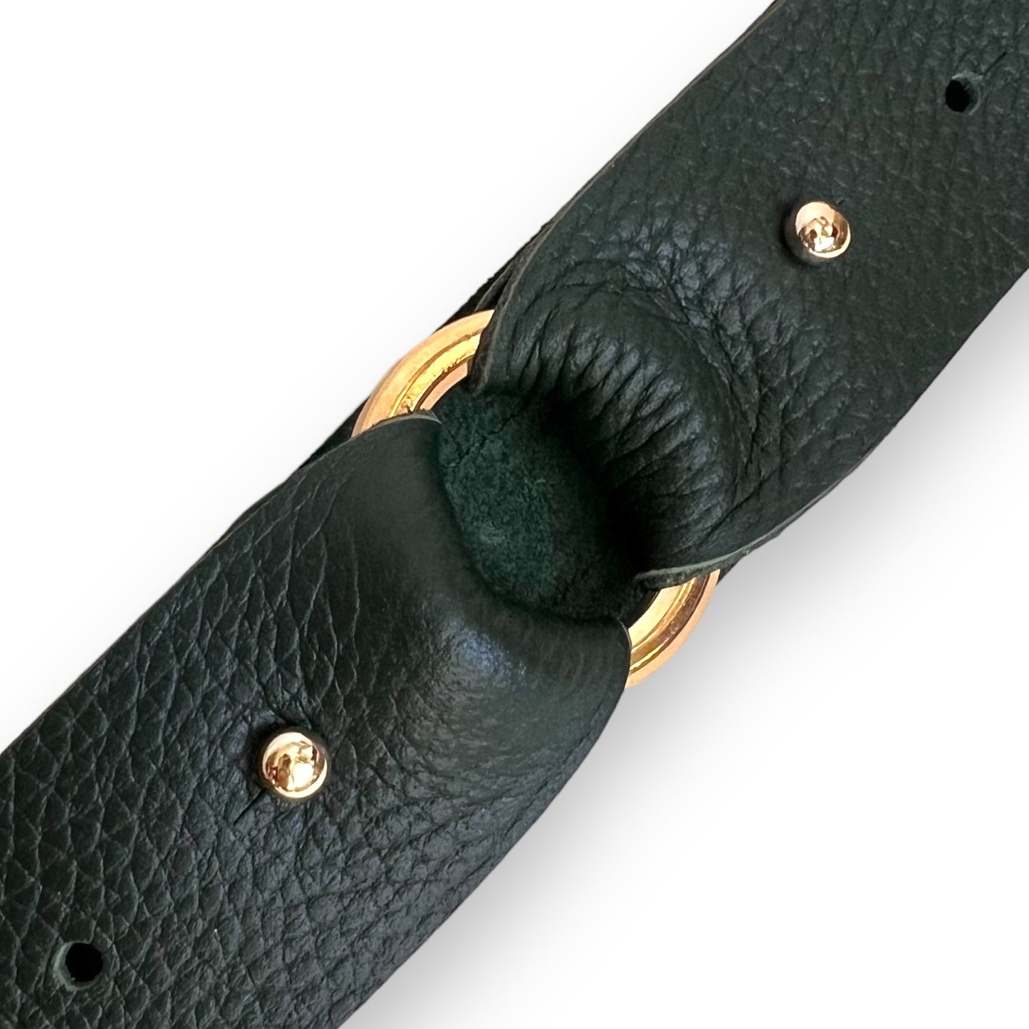 ceinture cuir vert femme