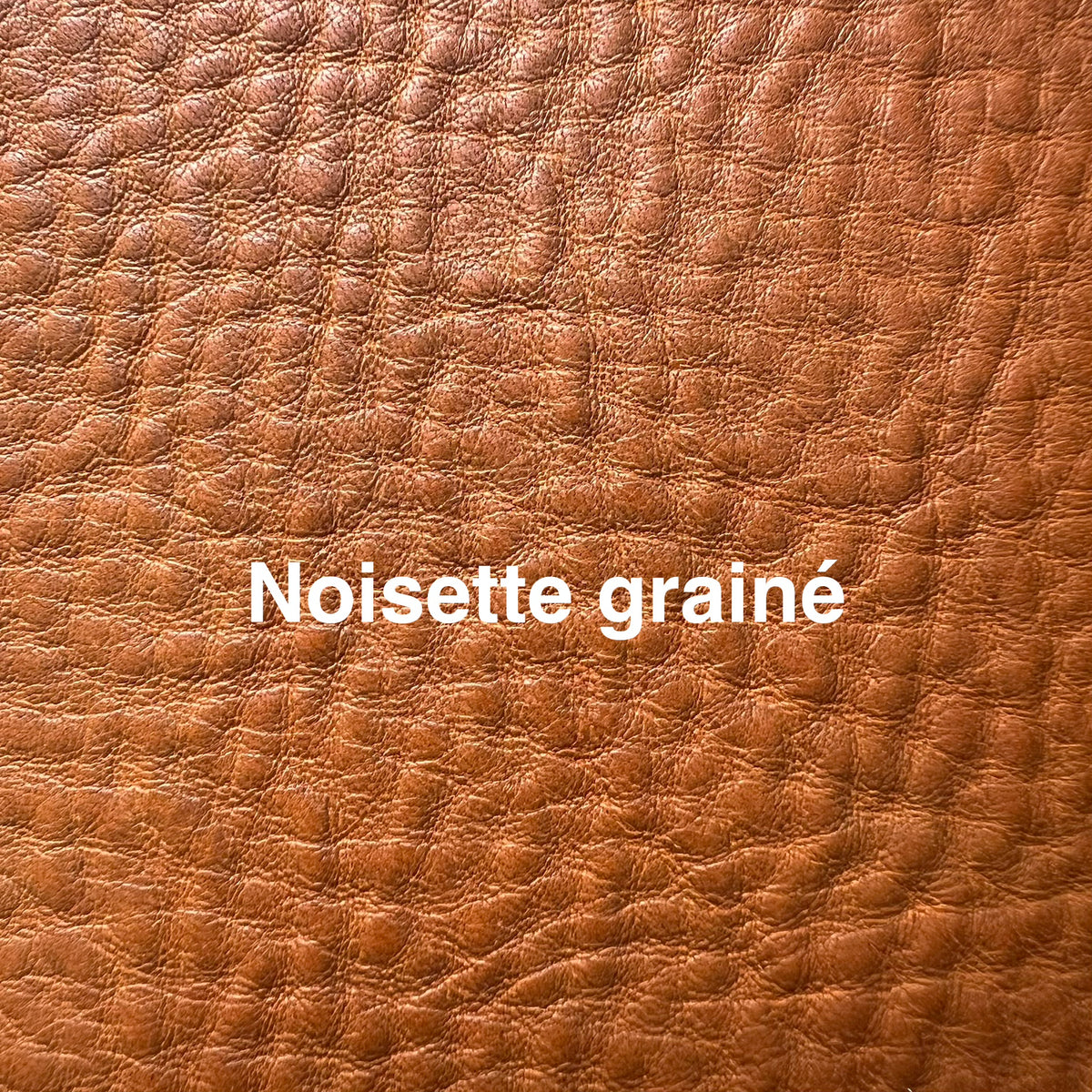 article en cuir couleur noisette