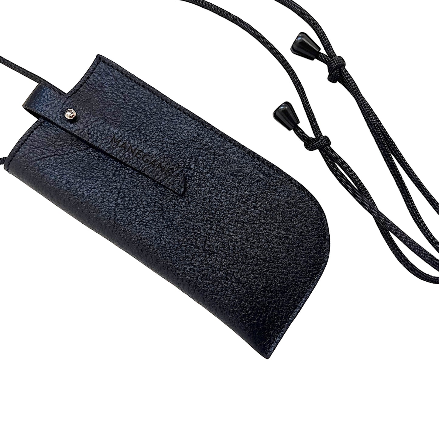 etui lunettes cuir noir artisanal