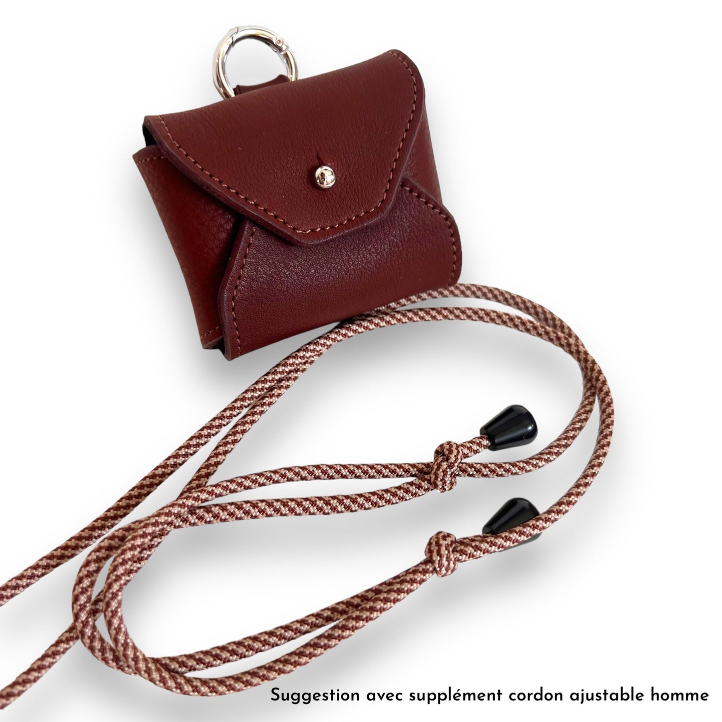 En pré-commande ÉTUIS EN CUIR POUR AIRPODS Hommes Marron Acajou
