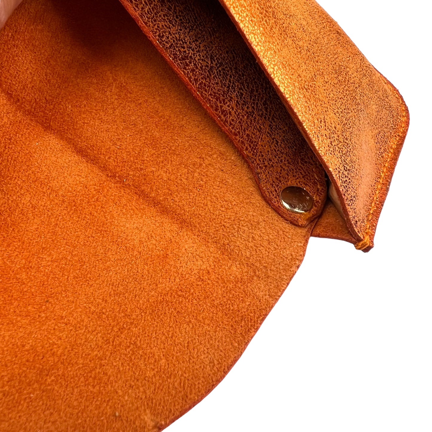 Étui en cuir Orange métallisé