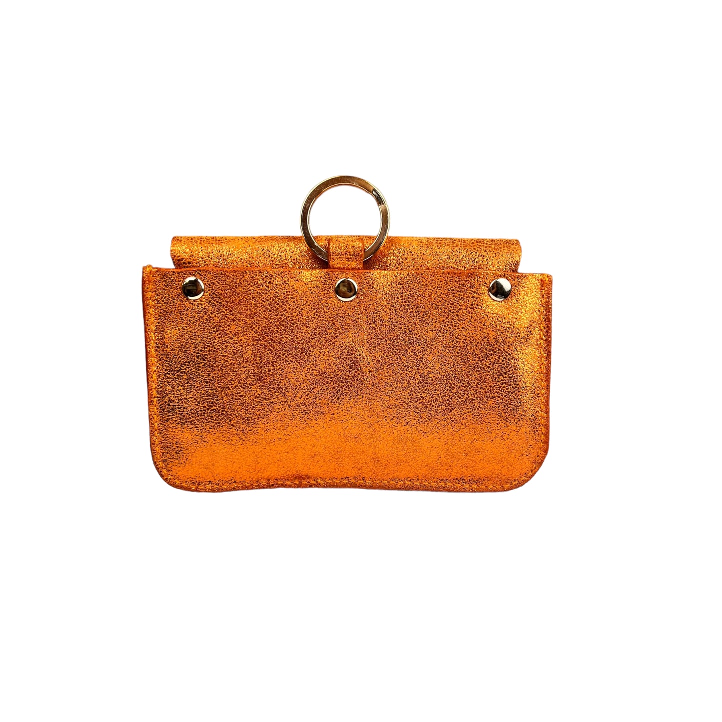 Étui en cuir Orange métallisé