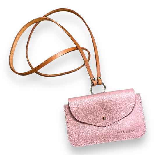 Estuche de cuero para muñeca rosa
