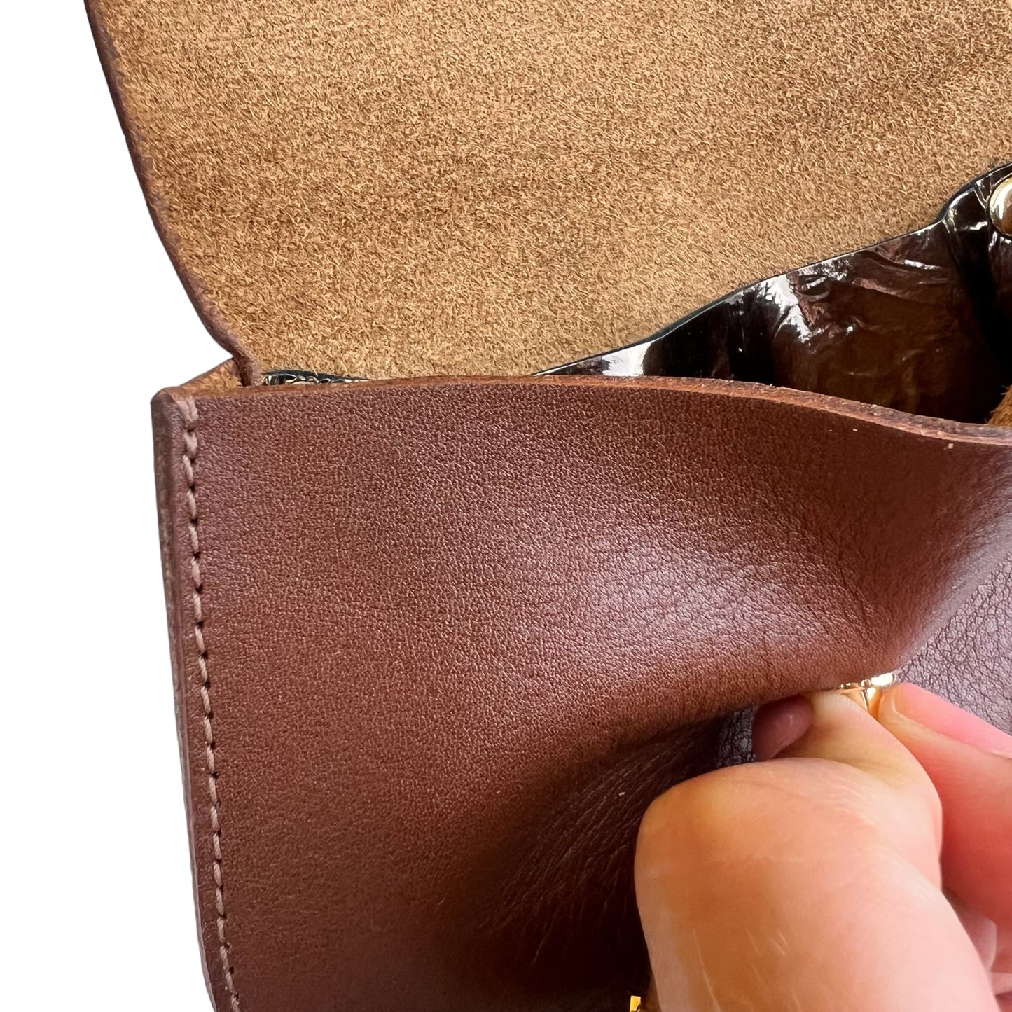 Étui en cuir Chocolat