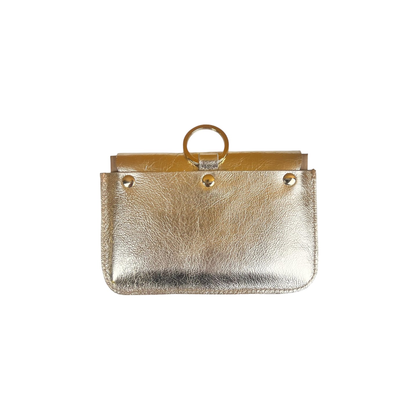Étui en cuir Champagne métallisé