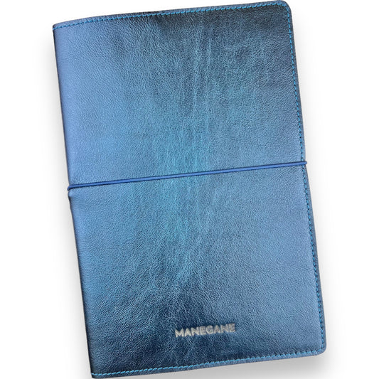 Grand carnet Notebook A5 Azur métallisé