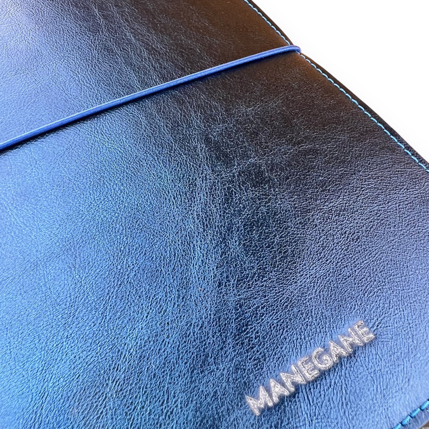 Grand carnet Notebook A5 Azur métallisé
