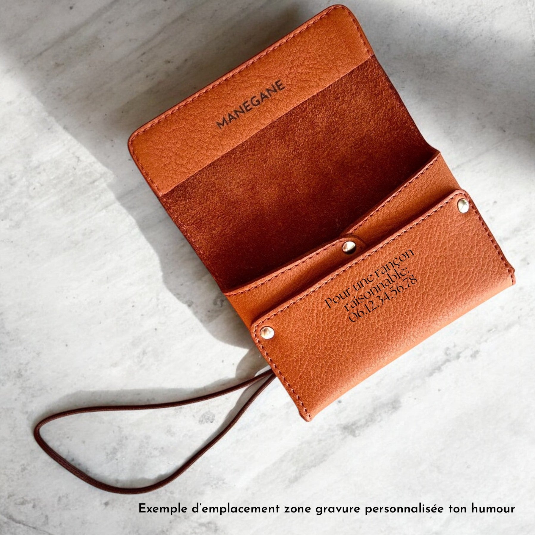 Porte cartes personnalisé en cuir pour homme- Format poche – Manegane