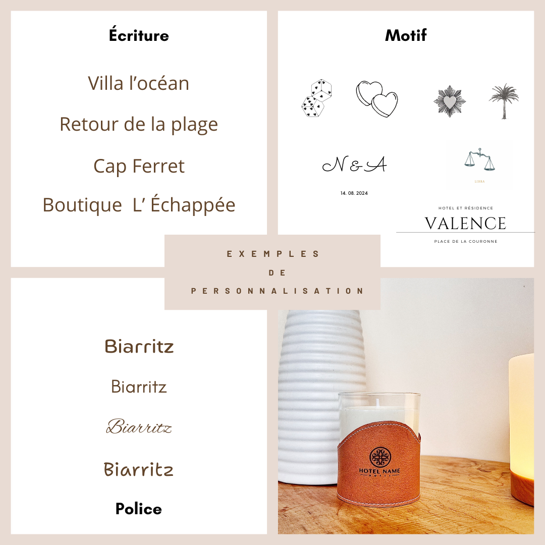PERSONNALISEZ votre étui de cuir rechargeable avec bougie