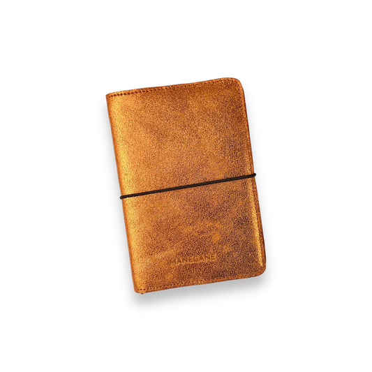 carnet de notes en cuir orange