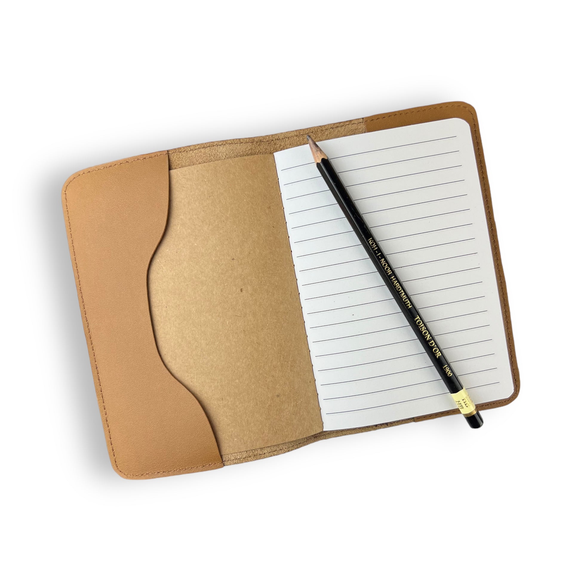 petit carnet en cuir avec rangements papiers