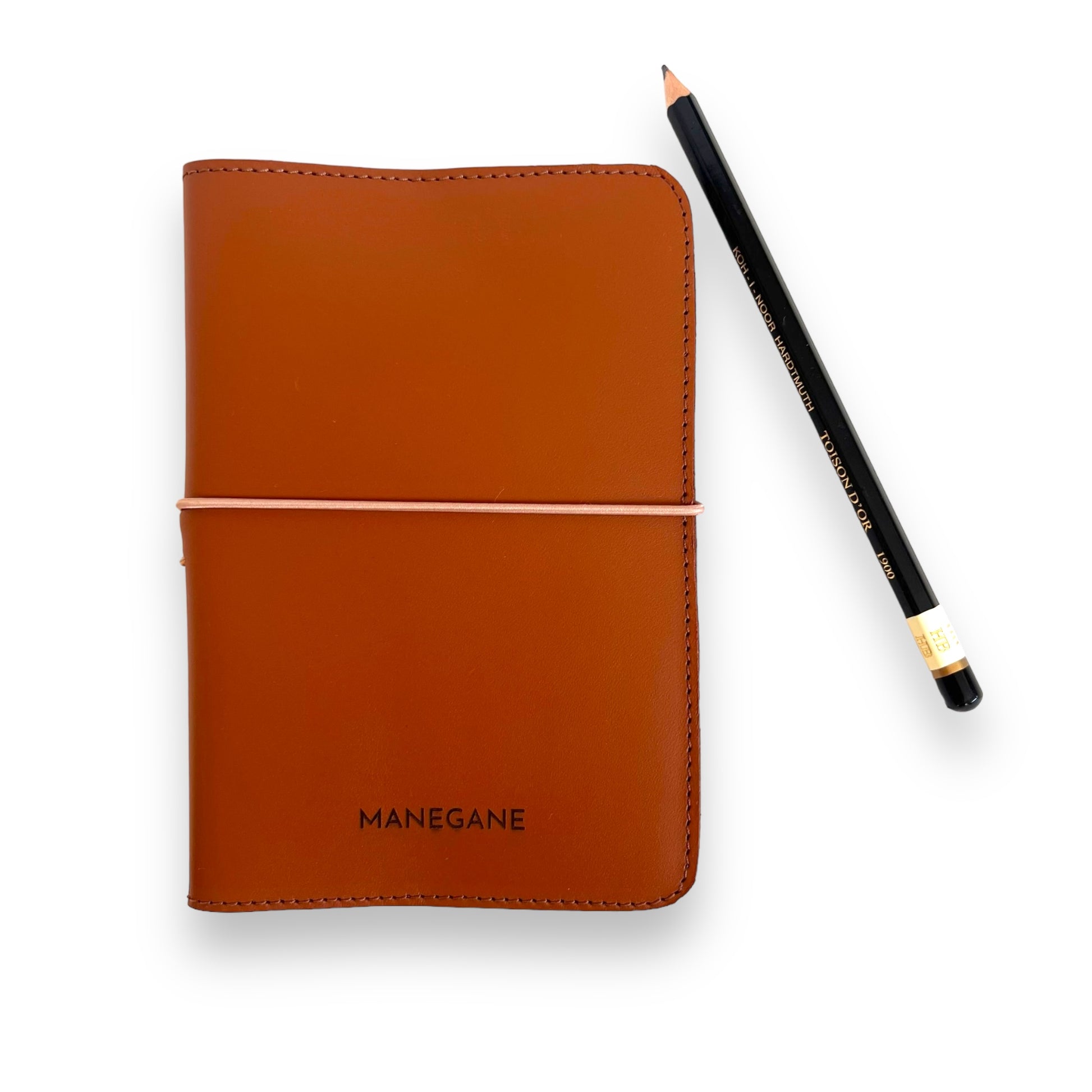 carnet en cuir caramel