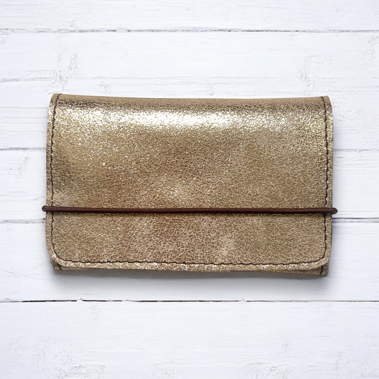 petit porte-monnaie pour femme en cuir doré