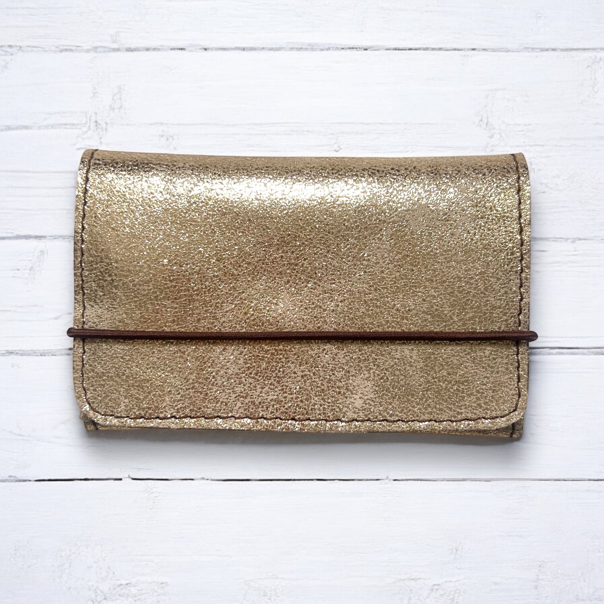 petit porte-monnaie pour femme en cuir doré