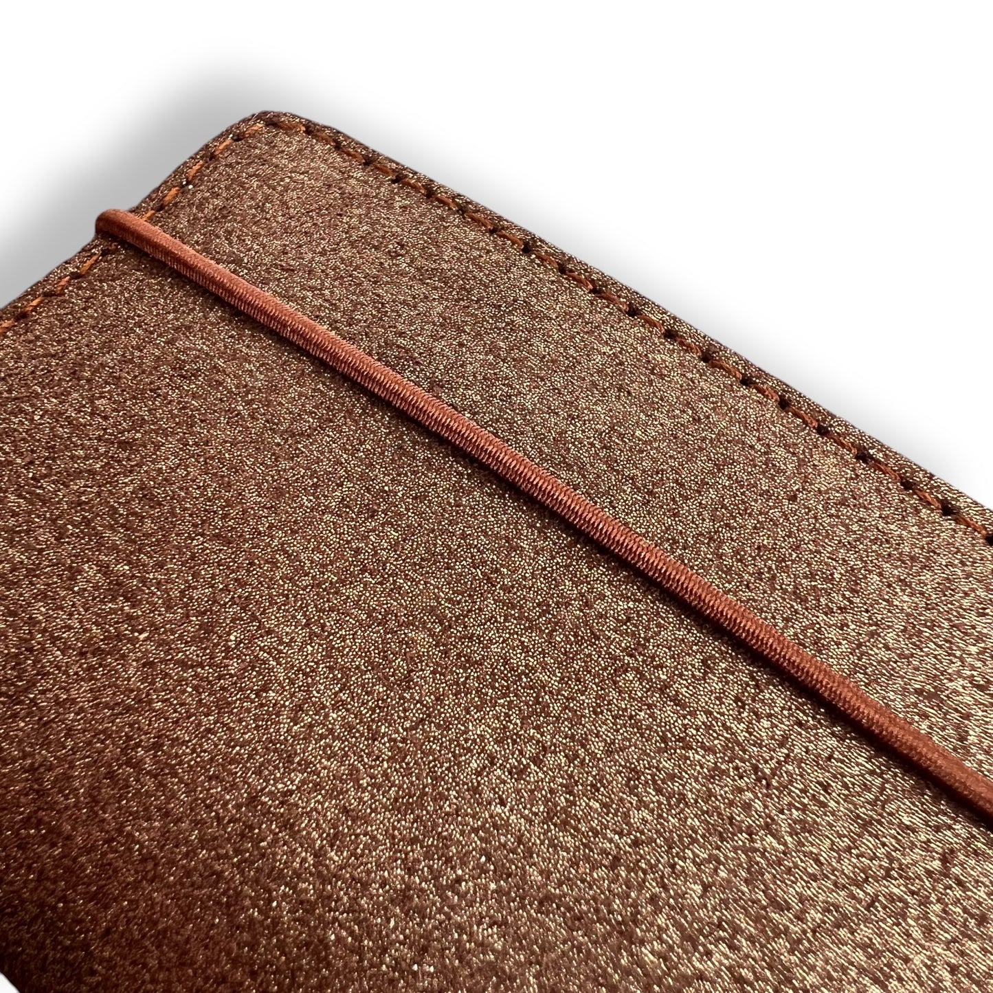 Porte-carte/monnaie/billets format Pocket 3 en 1 Taupe irisé/ chocolat