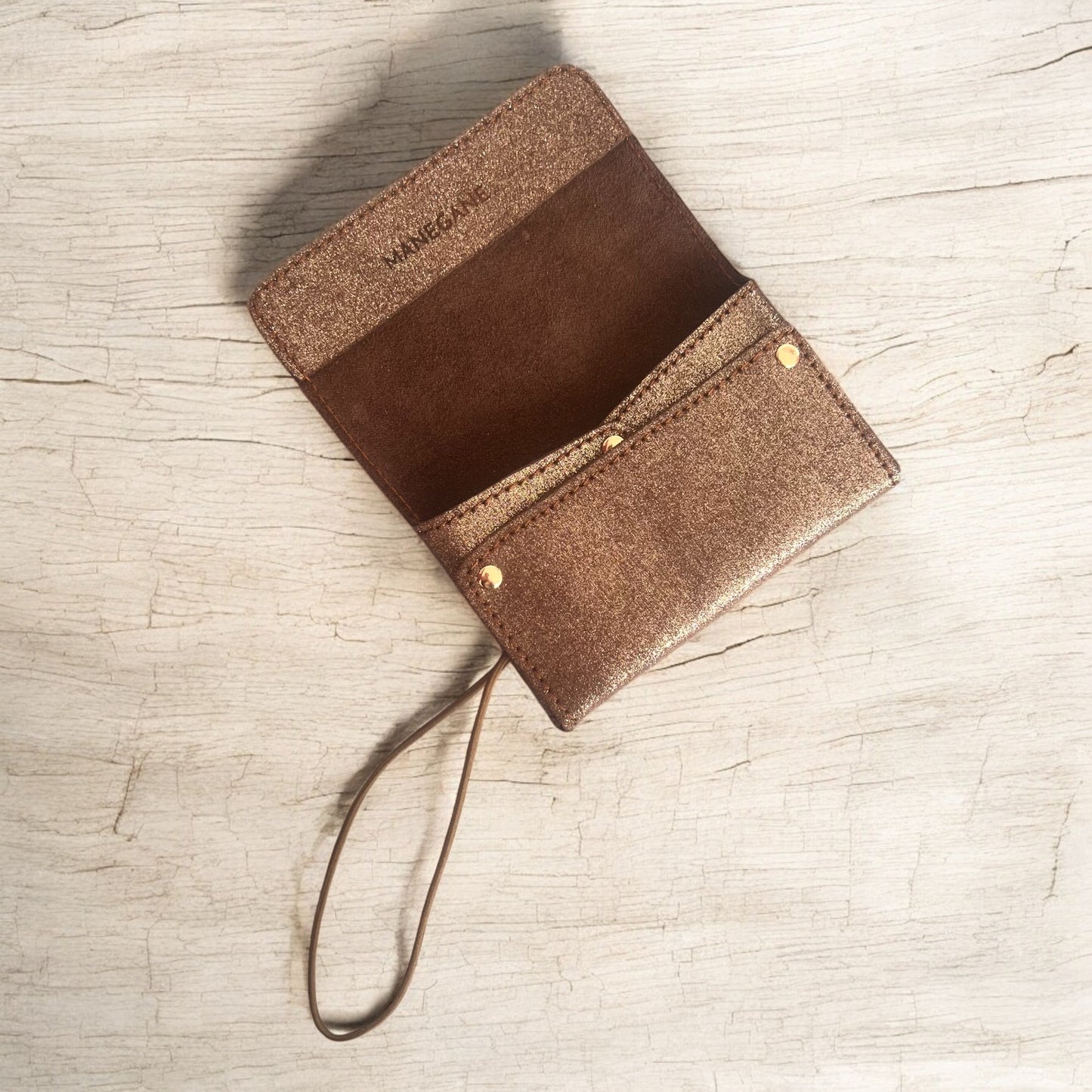 petit porte-monnaie en cuir kaki pour femme