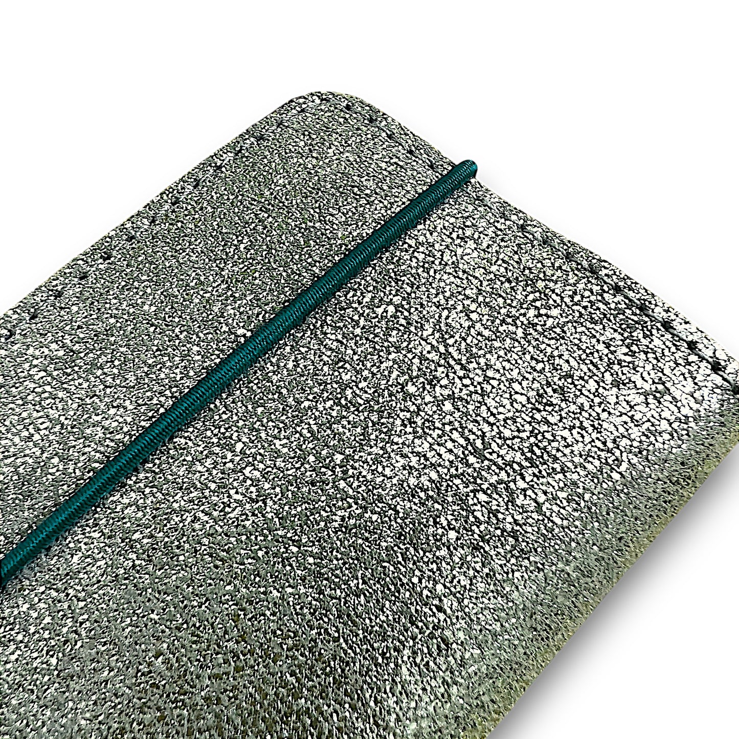 Porte-carte/monnaie/billets format Pocket 3 en 1 Vert d'Eau métallisé/ Vert forêt