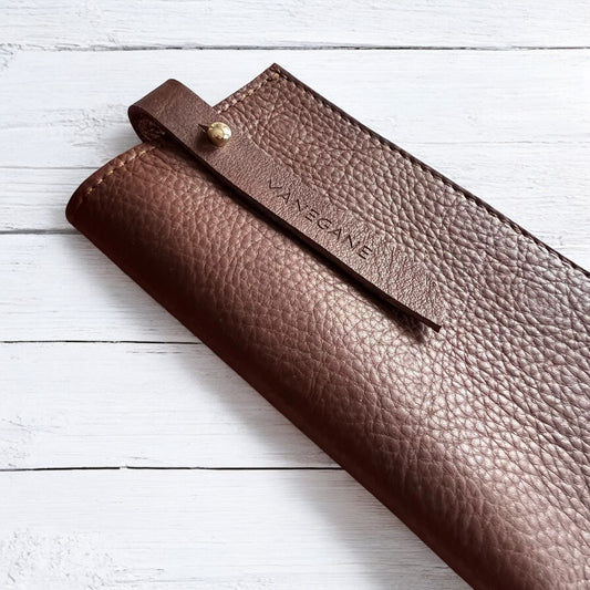 pochette pour lunettes en cuir