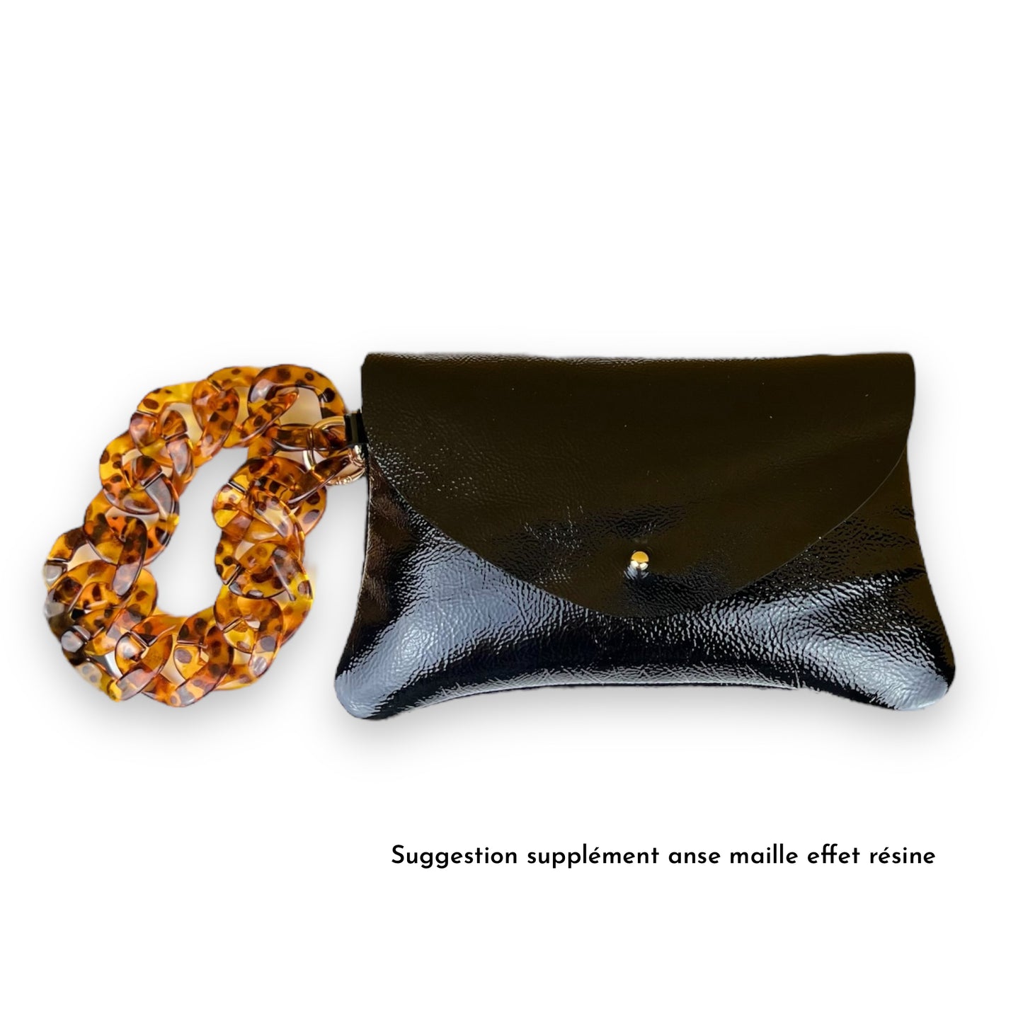 Pochette Nomade Noire Vernie