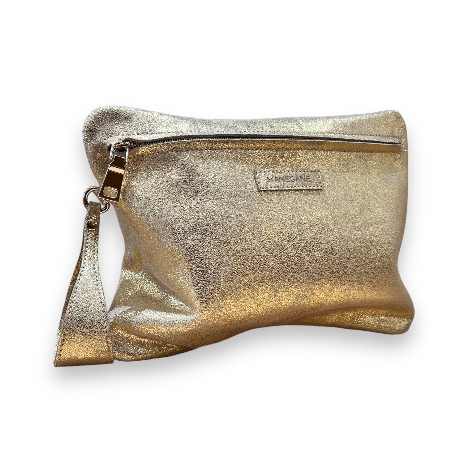 pochette dorée en cuir pour occasions