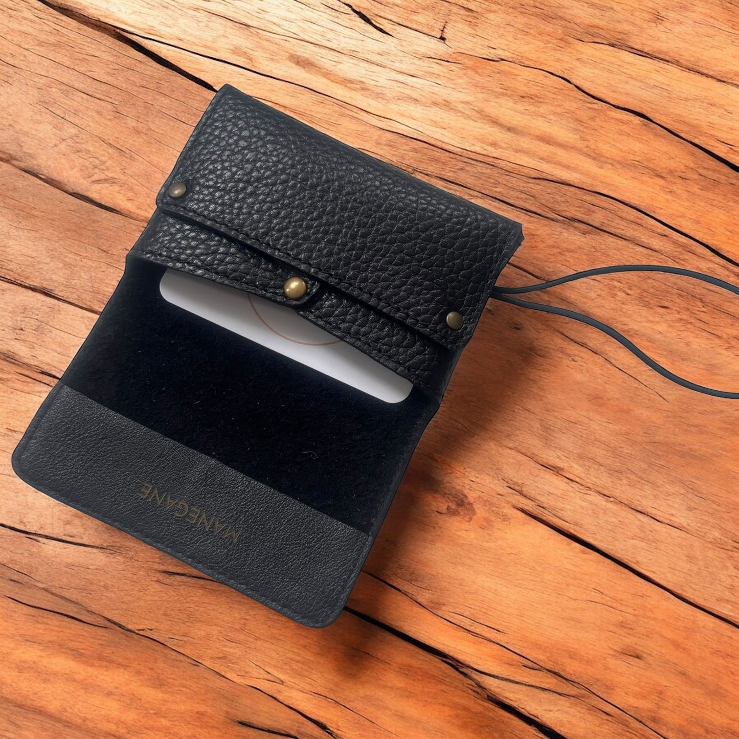 porte cartes en cuir grainé pour hommes