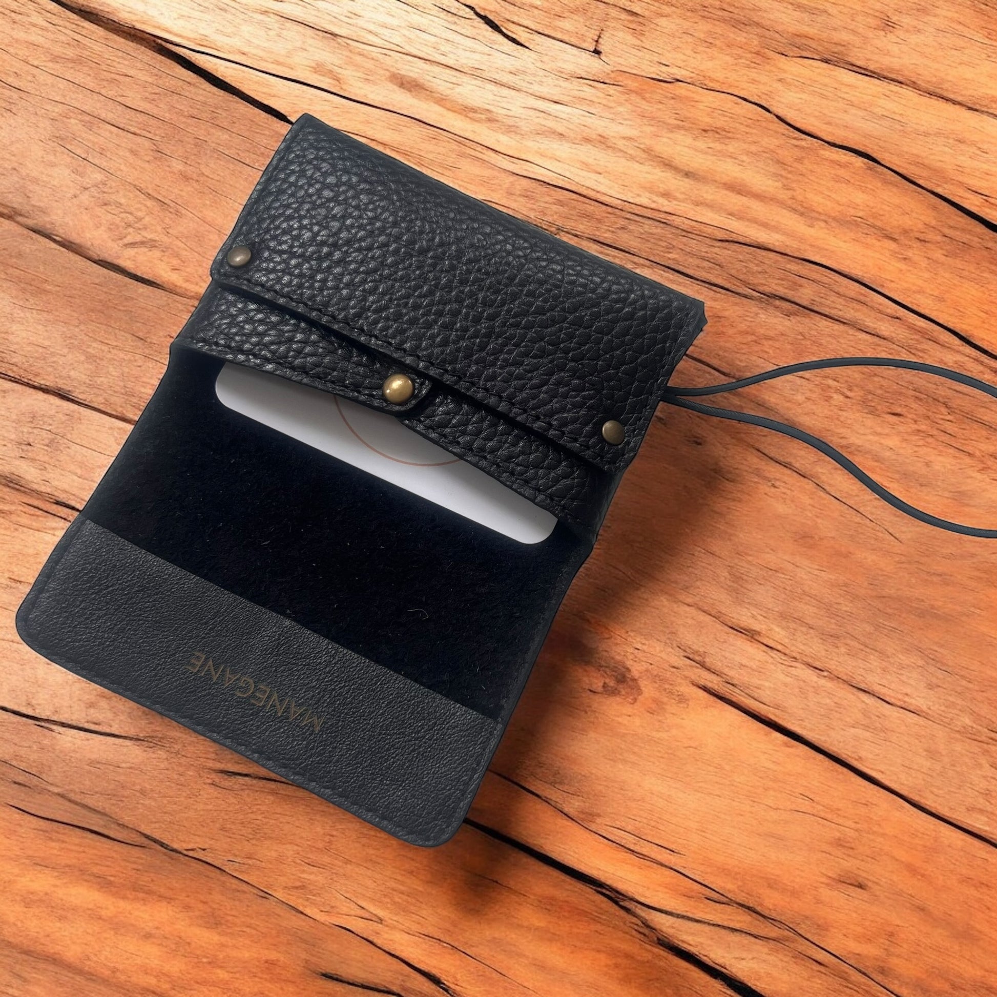 porte cartes en cuir grainé pour hommes