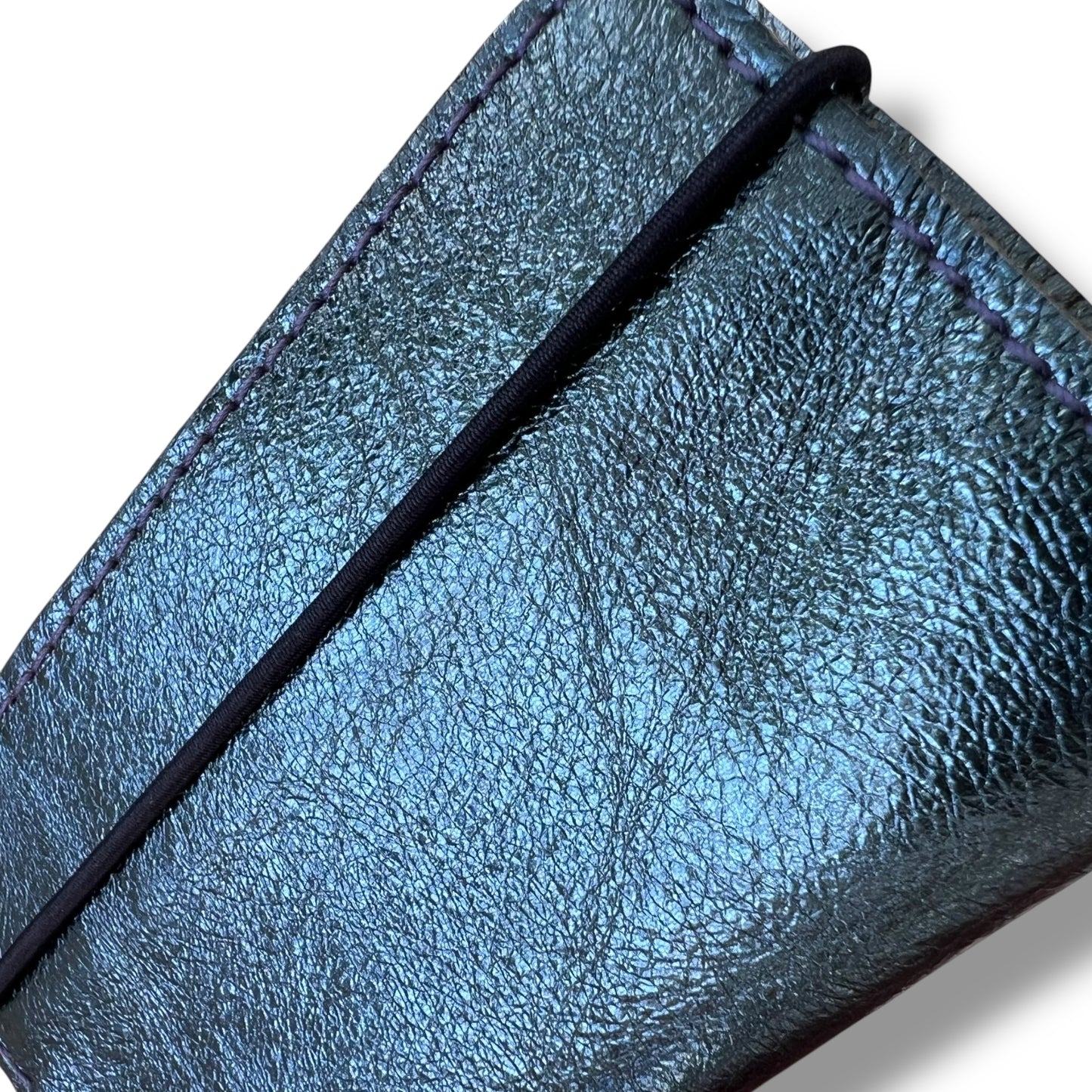 porte-monnaie femme en cuir bleu nuit