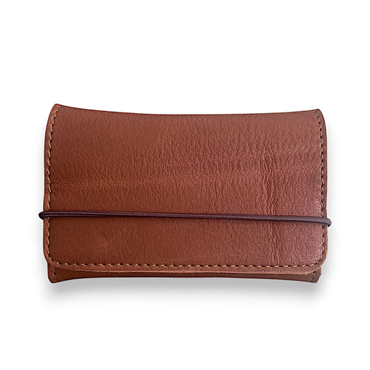 Porte-carte/monnaie/billets format Pocket Acajou/ chocolat