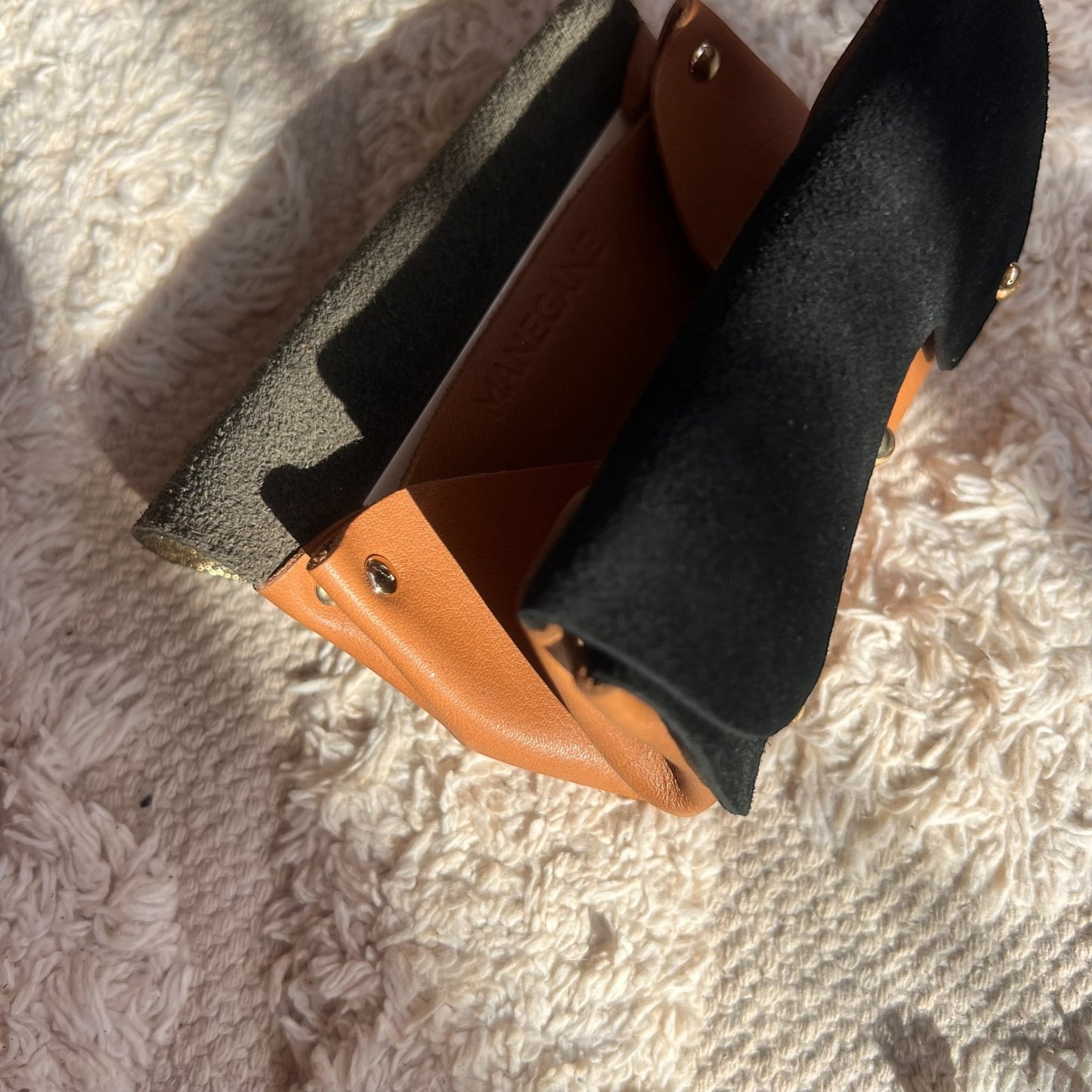 Porte-Monnaie Kaki et Noir Velours
