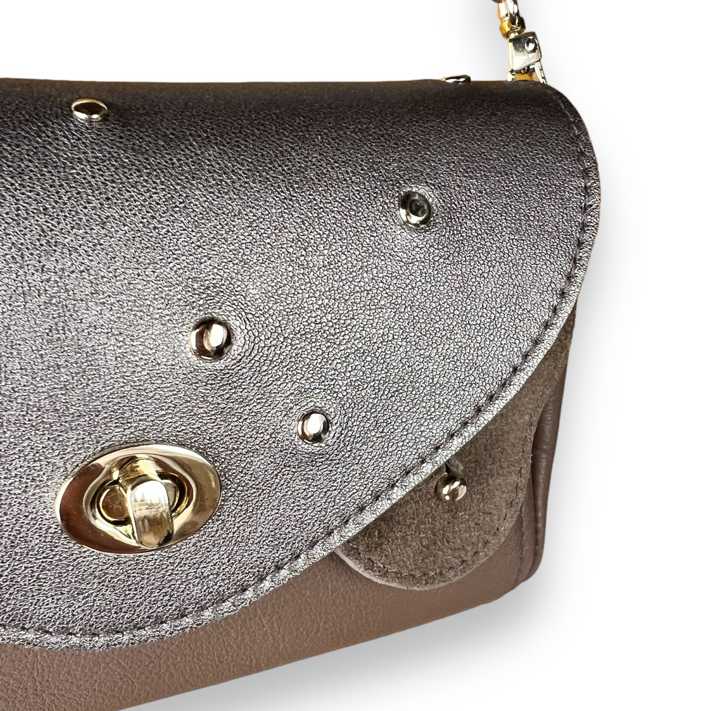 Bisou Bag Mini Clouté Platine