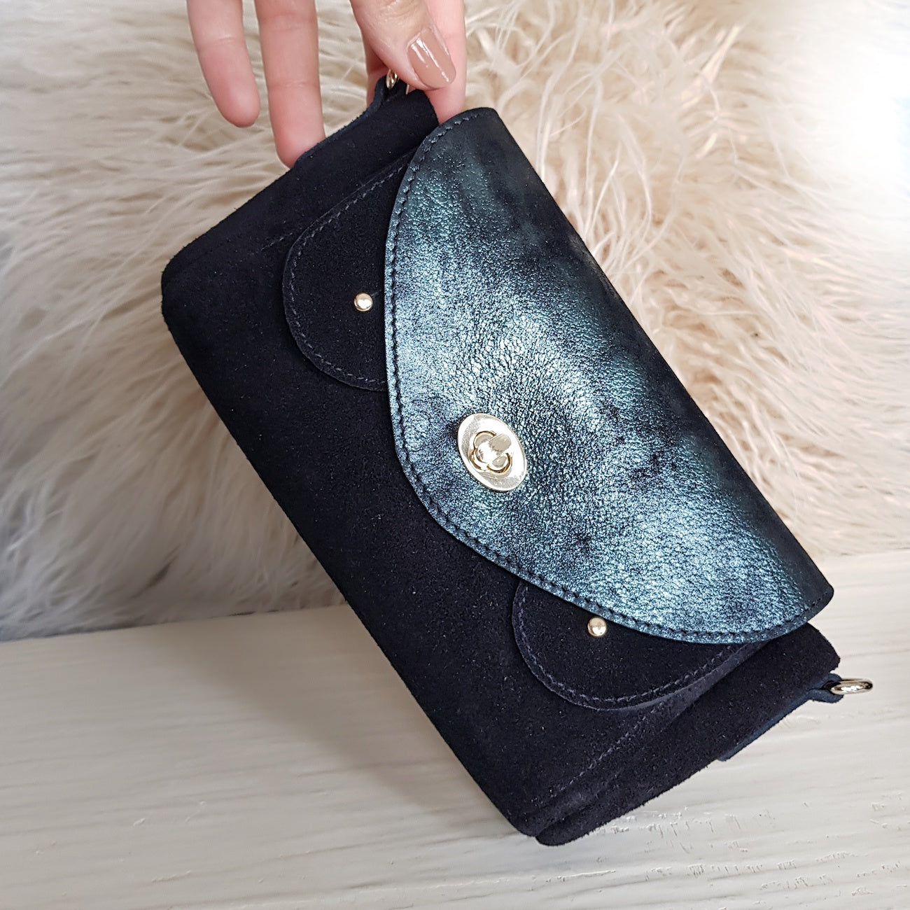 sac à main vert foncé