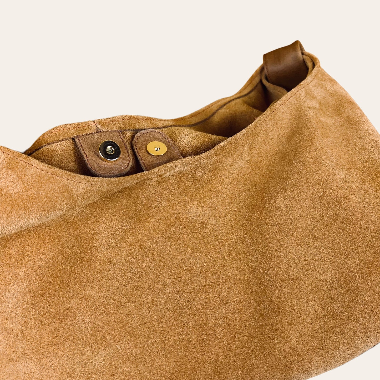 CABAS NAIMA cuir Suède Camel