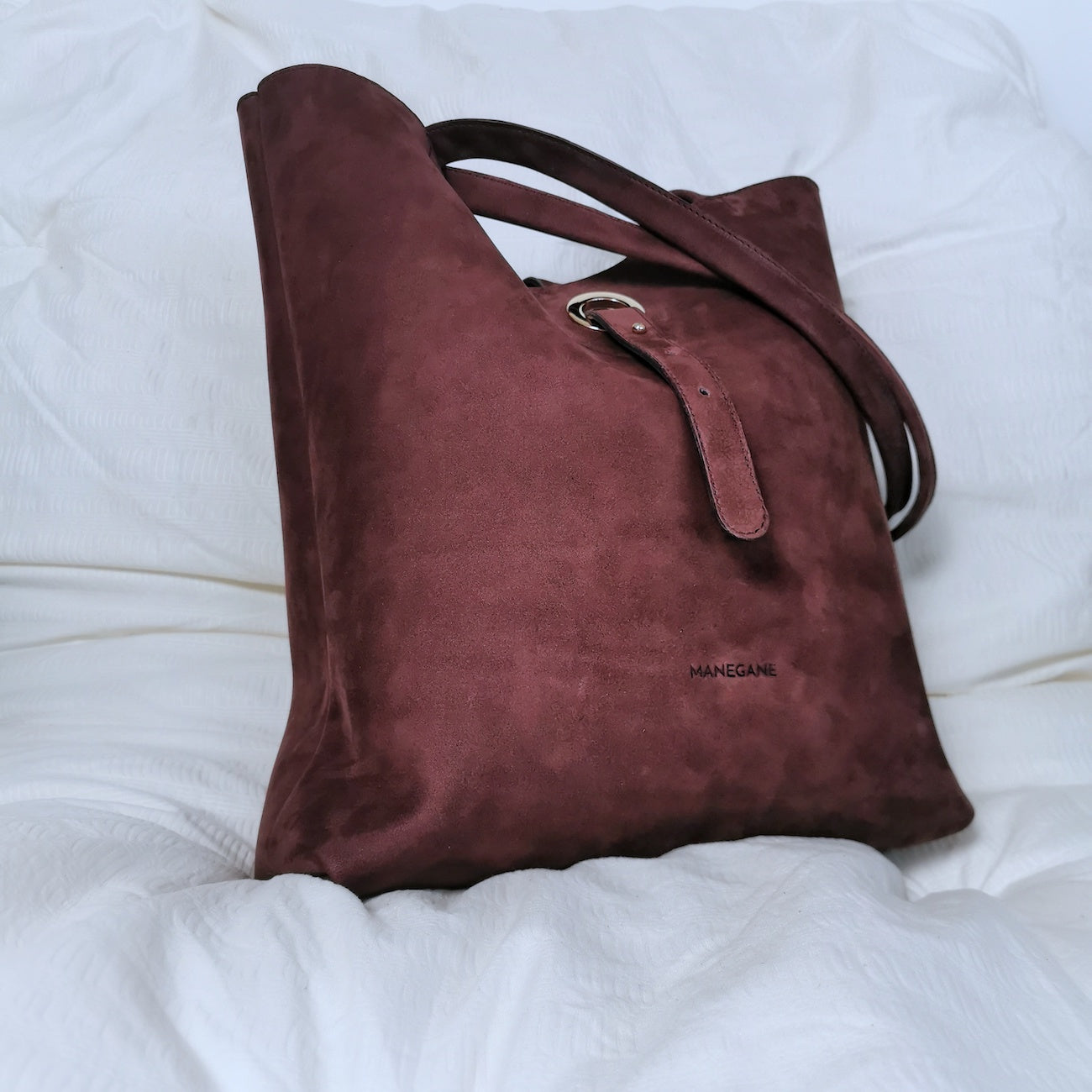 cabas en cuir bordeaux
