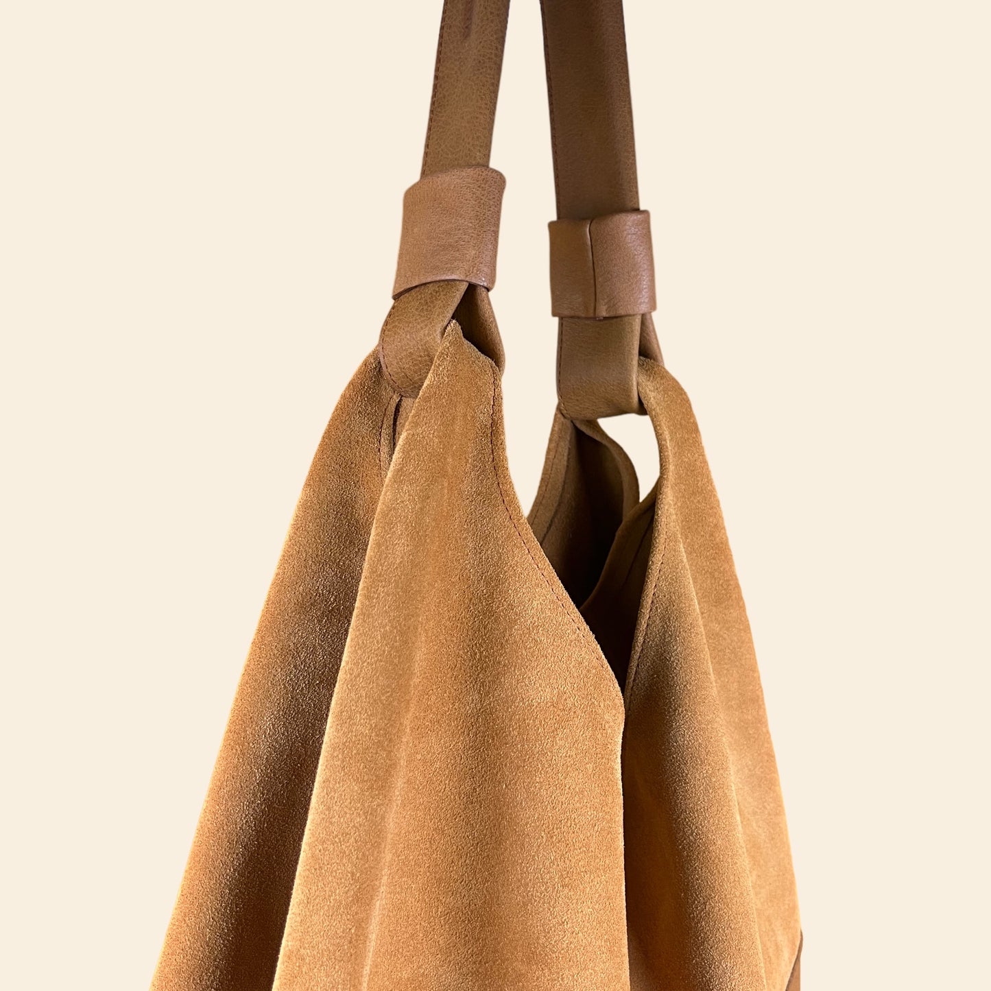CABAS NAIMA cuir Suède Camel