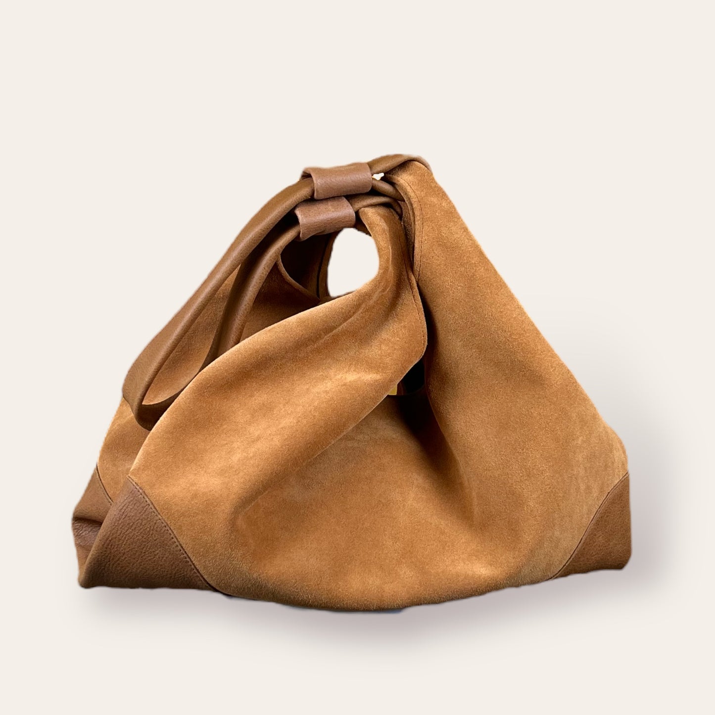 CABAS NAIMA cuir Suède Camel