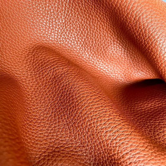 cuir caramel grainé manegane