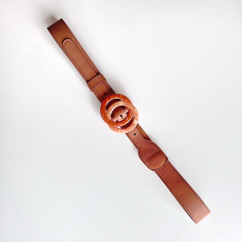 ceinture en cuir marron
