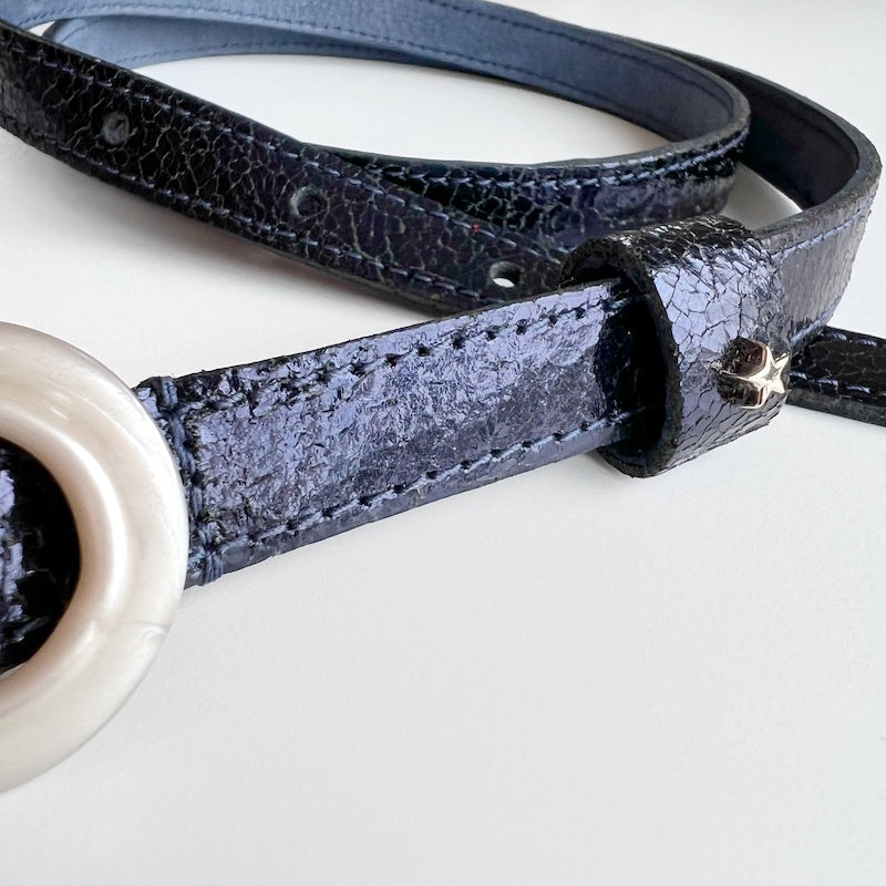 ceinture en cuir fine noire